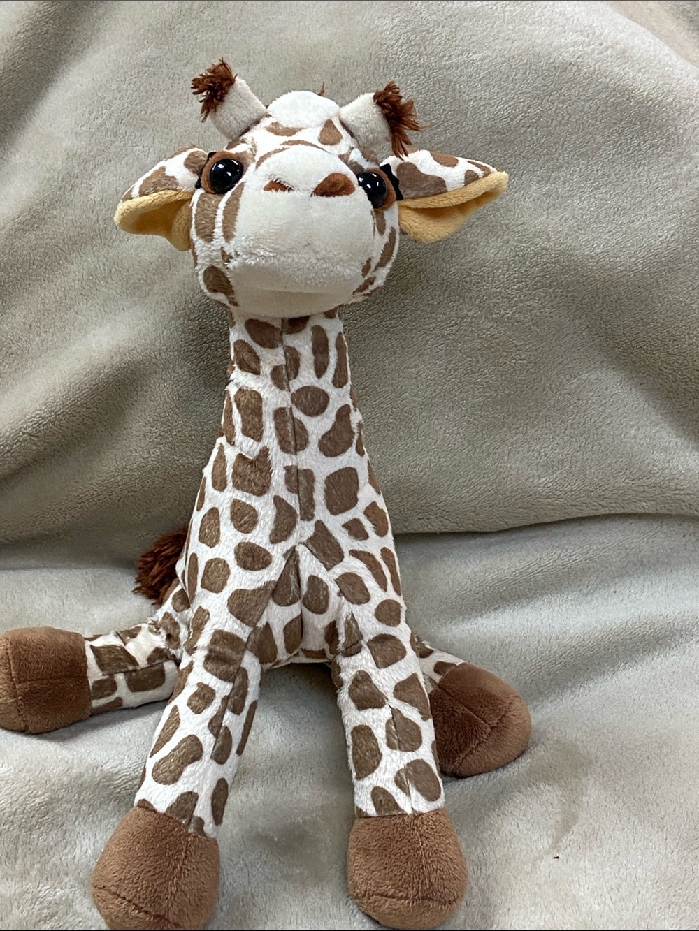 Plush Giraffe Stuffed Animal - Brown & Cream - Little Brownie Baker